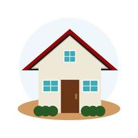 Simple home flat design icon. vector