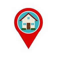 Home location marker icon. Home location spot. vector