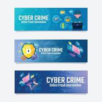 Online Fraud Prevention Banner vector