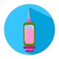 inject cartoon icon flat design vector