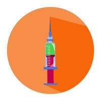 inject cartoon icon flat design vector