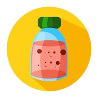 vaccine bottle icon cartoon flat design vector