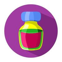 vaccine bottle icon cartoon flat design vector