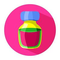 vaccine bottle icon cartoon flat design vector