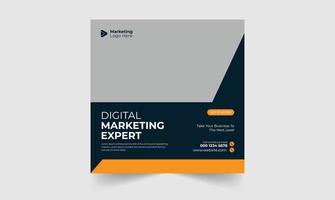 Corporate business marketing social media post template. vector
