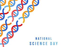 national science day with sequence DNA. background illustration with copy space area vector