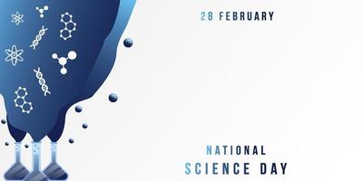 national science day illustration background with copy space vector