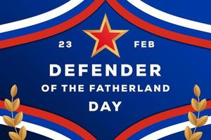 russian defender of the fatherland day 23 February illustration background vector