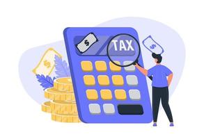 ilustración del concepto de impuestos vector