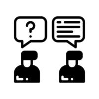 discussion solid style icon. vector illustration for graphic design, website, app