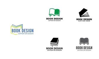 Book design collection, icon related to reading or library vector