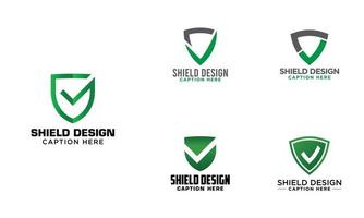 Security shield logo design vector