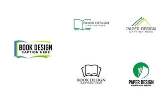 Book design collection, icon related to reading or library vector