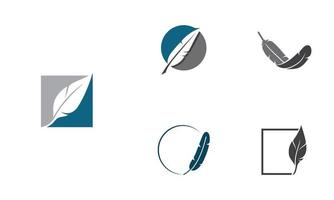 Feather design element vector