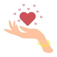 Hands showing the heart vector