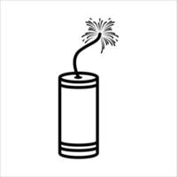 icono de línea de petardos. adecuado para el año nuevo chino y la celebración. diseño simple editable. vector de plantilla de diseño