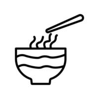 Sup Noodles line icon. simple design editable. Design template vector