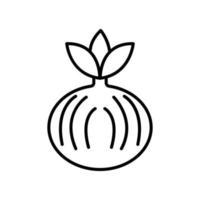 icono de línea de cebolla. diseño simple editable. vector de plantilla de diseño