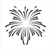 icono de línea de fuegos artificiales. adecuado para el año nuevo chino o celebración. diseño simple editable. vector de plantilla de diseño