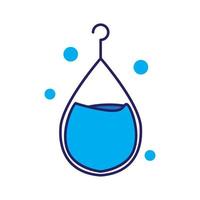 drop water with hanger cloth logo symbol icon vector graphic design illustration