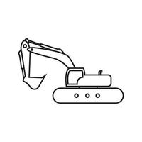 line simple excavator logo design vector graphic symbol icon sign illustration creative idea