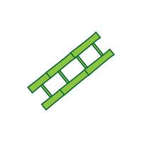 ladder simple bamboo logo vector icon design illustration