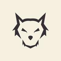 minimal head wolf hipster logo symbol icon vector graphic design illustration idea creative