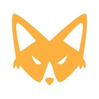 angry face simple fox logo design vector graphic symbol icon sign illustration creative idea