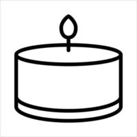 Candle line icon. simple design editable. Design template vector
