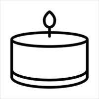 Candle line icon. simple design editable. Design template vector