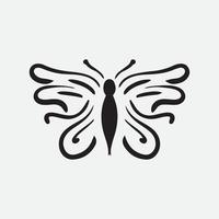 Butterfly drawing vector