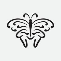 Butterfly drawing vector