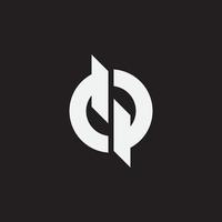 Initial letter DP monogram simple logo for branding design, sport, outdoor apparel. vector