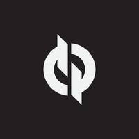 Initial letter DP monogram simple logo for branding design, sport, outdoor apparel. vector