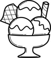 ice cream line art vector