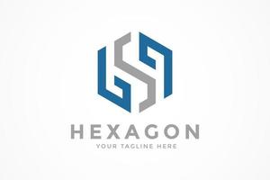 abstract hexagonal logo vector