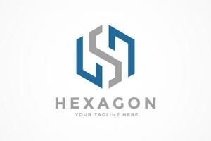 abstract hexagonal logo vector