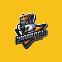 squirrel logo design vector