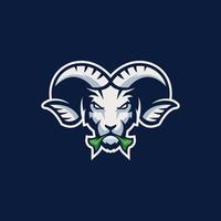 goat logo design with vector