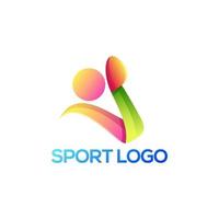 logotipo abstracto deportivo vector