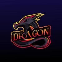 diseño de logotipo de dragón con vector