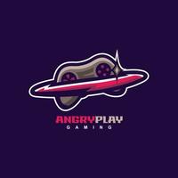 angry play logo vector