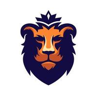 lion logo design with vector