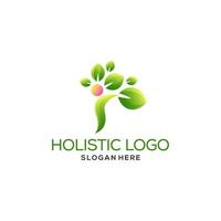 diseño de logotipo holístico con vector