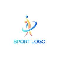 abstract sport logo design vector