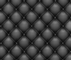 Sofá tapizado en piel con textura. fondo negro vector
