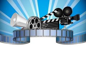 Cinema, movie, film and video media industry. Vector