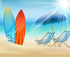 beach background with surf on summertime vector