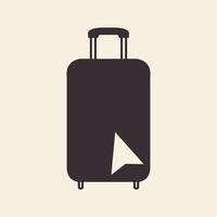 suitcase with mouse cursor logo design vector graphic symbol icon sign illustration creative idea