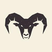 face goat pygmy vintage logo symbol icon vector graphic design illustration idea creative